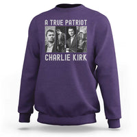 Charlie Kirk Tribute Sweatshirt A True Patriot Conservative Memorial - Wonder Print Shop