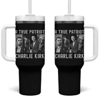 Charlie Kirk Tribute Tumbler With Handle A True Patriot Conservative Memorial - Wonder Print Shop