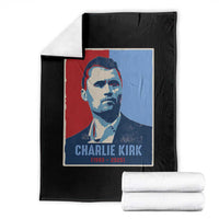 Charlie Kirk Tribute Throw Blanket Freedom Hope Memorial 1993 2025 - Wonder Print Shop