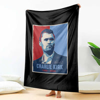 Charlie Kirk Tribute Throw Blanket Freedom Hope Memorial 1993 2025 - Wonder Print Shop