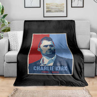Charlie Kirk Tribute Throw Blanket Freedom Hope Memorial 1993 2025 - Wonder Print Shop
