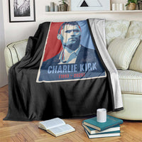 Charlie Kirk Tribute Throw Blanket Freedom Hope Memorial 1993 2025 - Wonder Print Shop