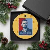 Charlie Kirk Tribute Ceramic Ornament Freedom Hope Memorial 1993 2025 - Wonder Print Shop