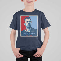 Charlie Kirk Tribute T Shirt For Kid Freedom Hope Memorial 1993 2025 - Wonder Print Shop
