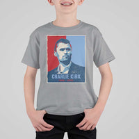 Charlie Kirk Tribute T Shirt For Kid Freedom Hope Memorial 1993 2025 - Wonder Print Shop