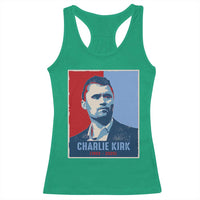 Charlie Kirk Tribute Racerback Tank Top Freedom Hope Memorial 1993 2025 - Wonder Print Shop