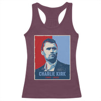 Charlie Kirk Tribute Racerback Tank Top Freedom Hope Memorial 1993 2025 - Wonder Print Shop