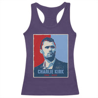 Charlie Kirk Tribute Racerback Tank Top Freedom Hope Memorial 1993 2025 - Wonder Print Shop