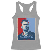Charlie Kirk Tribute Racerback Tank Top Freedom Hope Memorial 1993 2025 - Wonder Print Shop