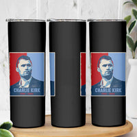 Charlie Kirk Tribute Skinny Tumbler Freedom Hope Memorial 1993 2025 - Wonder Print Shop