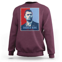 Charlie Kirk Tribute Sweatshirt Freedom Hope Memorial 1993 2025 - Wonder Print Shop