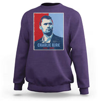 Charlie Kirk Tribute Sweatshirt Freedom Hope Memorial 1993 2025 - Wonder Print Shop