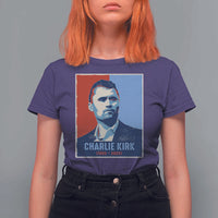 Charlie Kirk Tribute T Shirt For Women Freedom Hope Memorial 1993 2025 - Wonder Print Shop