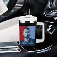 Charlie Kirk Tribute Tumbler With Handle Freedom Hope Memorial 1993 2025 - Wonder Print Shop