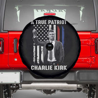 Charlie Kirk Tribute Spare Tire Cover A True Patriot Freedom American Flag - Wonder Print Shop