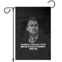 Charlie Kirk Legacy Garden Flag Greatness of Our Nation American True Patriot - Wonder Print Shop