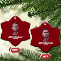 Charlie Kirk Legacy Ceramic Ornament Greatness of Our Nation American True Patriot - Wonder Print Shop