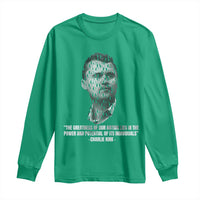 Charlie Kirk Legacy Long Sleeve Shirt Greatness of Our Nation American True Patriot - Wonder Print Shop