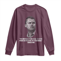 Charlie Kirk Legacy Long Sleeve Shirt Greatness of Our Nation American True Patriot - Wonder Print Shop