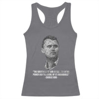 Charlie Kirk Legacy Racerback Tank Top Greatness of Our Nation American True Patriot - Wonder Print Shop