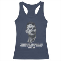Charlie Kirk Legacy Racerback Tank Top Greatness of Our Nation American True Patriot - Wonder Print Shop
