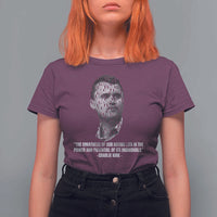 Charlie Kirk Legacy T Shirt For Women Greatness of Our Nation American True Patriot - Wonder Print Shop