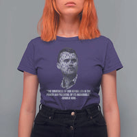 Charlie Kirk Legacy T Shirt For Women Greatness of Our Nation American True Patriot - Wonder Print Shop