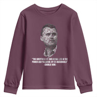 Charlie Kirk Legacy Youth Sweatshirt Greatness of Our Nation American True Patriot - Wonder Print Shop
