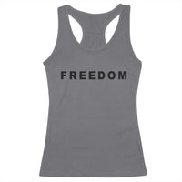 Freedom Statement Racerback Tank Top Free Speech Charlie Kirk Tribute - Wonder Print Shop