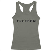 Freedom Statement Racerback Tank Top Free Speech Charlie Kirk Tribute - Wonder Print Shop