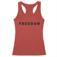 Freedom Statement Racerback Tank Top Free Speech Charlie Kirk Tribute - Wonder Print Shop