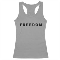 Freedom Statement Racerback Tank Top Free Speech Charlie Kirk Tribute - Wonder Print Shop