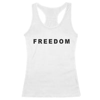 Freedom Statement Racerback Tank Top Free Speech Charlie Kirk Tribute - Wonder Print Shop