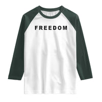 Freedom Statement Raglan Shirt Free Speech Charlie Kirk Tribute - Wonder Print Shop
