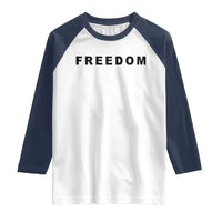 Freedom Statement Raglan Shirt Free Speech Charlie Kirk Tribute - Wonder Print Shop