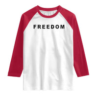 Freedom Statement Raglan Shirt Free Speech Charlie Kirk Tribute - Wonder Print Shop
