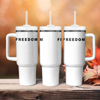 Freedom Statement Tumbler With Handle Free Speech Charlie Kirk Tribute - Wonder Print Shop