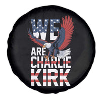 We Are Charlie Kirk Patriotic Spare Tire Cover United We Stand Strong and Honor American Eagle Graphic - Wonder Print Shop