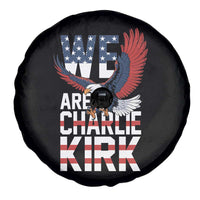 We Are Charlie Kirk Patriotic Spare Tire Cover United We Stand Strong and Honor American Eagle Graphic - Wonder Print Shop