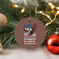 We Are Charlie Kirk Patriotic Ceramic Ornament United We Stand Strong and Honor American Eagle Graphic - Wonder Print Shop
