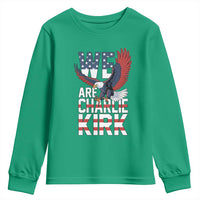 We Are Charlie Kirk Patriotic Youth Sweatshirt United We Stand Strong and Honor American Eagle Graphic - Wonder Print Shop