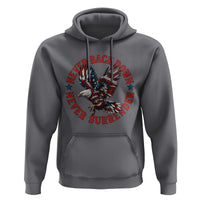 Patriotic American Eagle Graphic Hoodie Never Back Down Never Surrender Memorial for Freedom Fighters - Wonder Print Shop