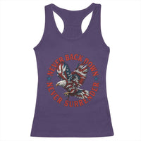 Patriotic American Eagle Graphic Racerback Tank Top Never Back Down Never Surrender Memorial for Freedom Fighters - Wonder Print Shop