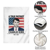 A True Patriot Memorial Garden Flag Charlie Kirk Legacy The Greatness of Our Nation - Wonder Print Shop