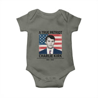 A True Patriot Memorial Baby Onesie Charlie Kirk Legacy The Greatness of Our Nation - Wonder Print Shop