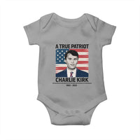 A True Patriot Memorial Baby Onesie Charlie Kirk Legacy The Greatness of Our Nation - Wonder Print Shop