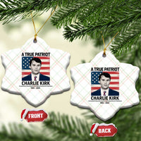 A True Patriot Memorial Ceramic Ornament Charlie Kirk Legacy The Greatness of Our Nation - Wonder Print Shop