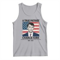 A True Patriot Memorial Tank Top Charlie Kirk Legacy The Greatness of Our Nation - Wonder Print Shop