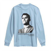 Freedom Is Not Free Long Sleeve Shirt Defender of Liberty Charlie Kirk Tribute - Wonder Print Shop