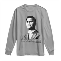 Freedom Is Not Free Long Sleeve Shirt Defender of Liberty Charlie Kirk Tribute - Wonder Print Shop